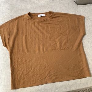 Carly Jean Los Angeles Tan Shirt NWOT S